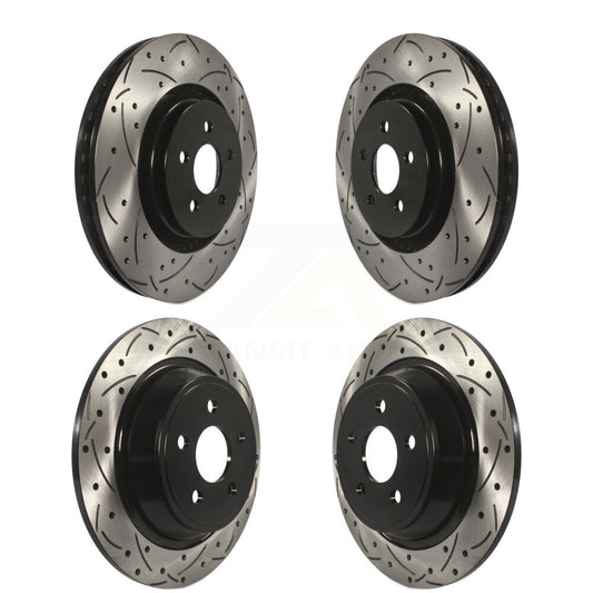 [Avant + Arrière] Kit de disque (percé rainuré revêtu) de frein pour Ford Edge Fusion Lincoln MKZ MKX Nautilus Continental KD-100241