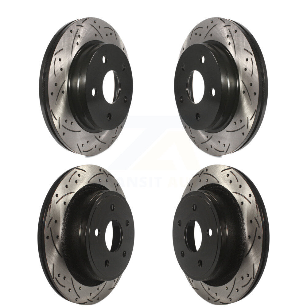[Avant + Arrière] Kit de disque (percé rainuré revêtu) de frein pour Ram 1500 Dodge Durango Classic Chrysler Aspen KD-100242