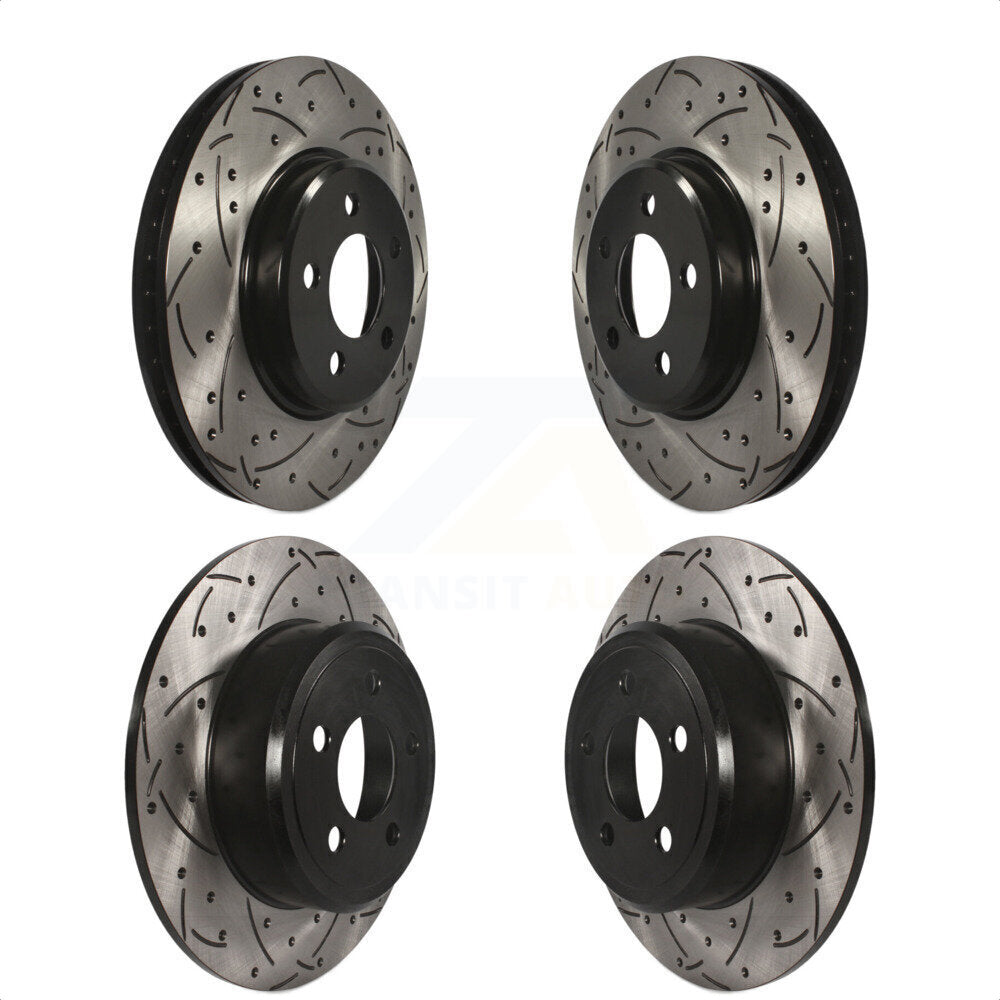 [Avant + Arrière] Kit de disque (percé rainuré revêtu) de frein pour Dodge Charger Chrysler 300 Challenger Magnum KD-100243 par DS-One