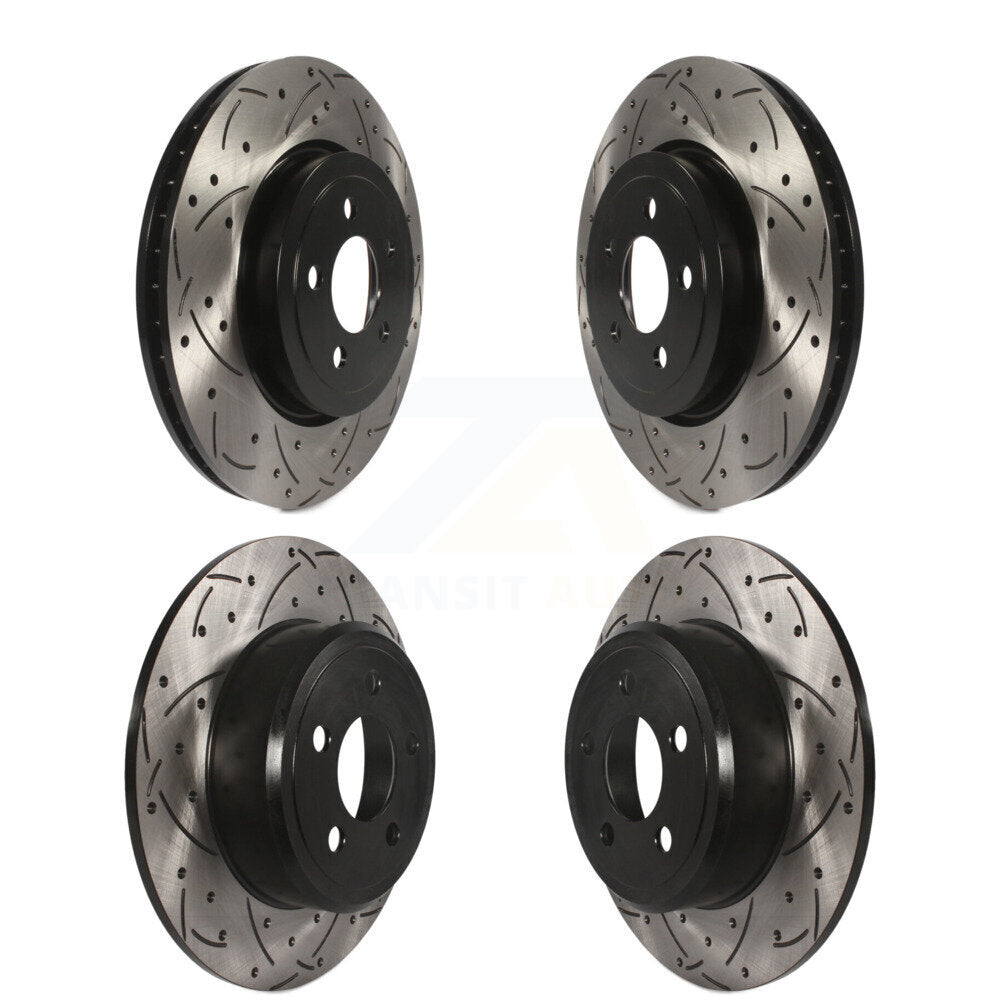 [Avant + Arrière] Kit de disque (percé rainuré revêtu) de frein pour Dodge Charger Chrysler 300 KD-100244