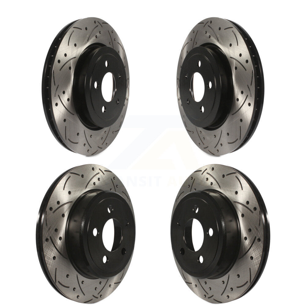 [Avant + Arrière] Kit de disque (percé rainuré revêtu) de frein pour Dodge Charger Chrysler 300 Challenger Magnum KD-100245