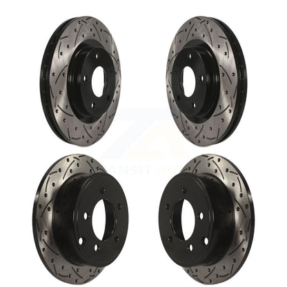 [Avant + Arrière] Kit de disque (percé rainuré revêtu) de frein pour Jeep Patriot Dodge Compass Caliber Chrysler Avenger Sebring 200 KD-100248
