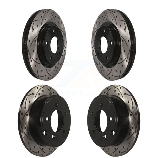 [Avant + Arrière] Kit de disque (percé rainuré revêtu) de frein pour Jeep Patriot Dodge Compass Caliber Chrysler Avenger Sebring 200 KD-100248