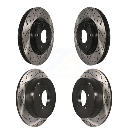 [Avant + Arrière] Kit de disque (percé rainuré revêtu) de frein pour Mitsubishi Outlander KD-100250