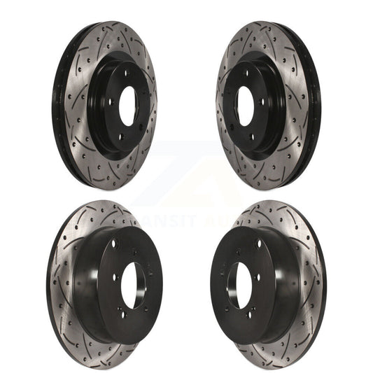 [Avant + Arrière] Kit de disque (percé rainuré revêtu) de frein pour Mitsubishi Outlander KD-100250