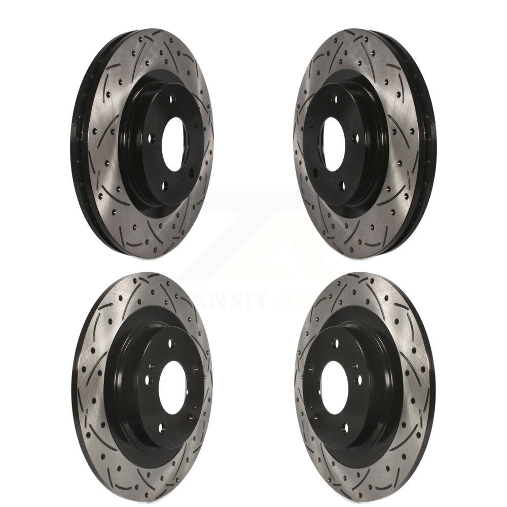 [Avant + Arrière] Kit de disque (percé rainuré revêtu) de frein pour Mitsubishi Outlander Sport Eclipse Cross RVR KD-100251