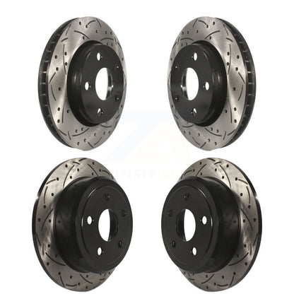 [Avant + Arrière] Kit de disque (percé rainuré revêtu) de frein pour Jeep Wrangler JK KD-100252