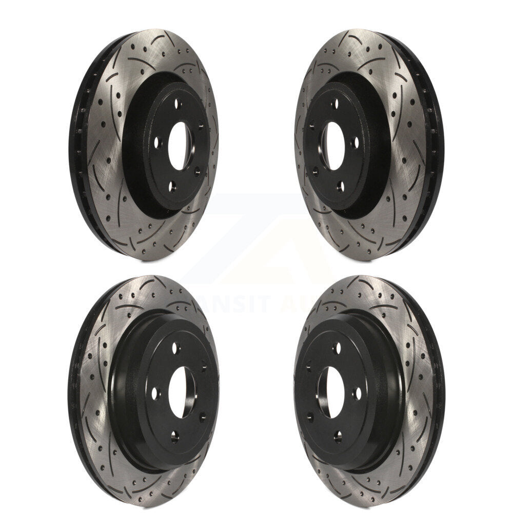 [Avant + Arrière] Kit de disque (percé rainuré revêtu) de frein pour Dodge Durango Jeep Grand Cherokee WK KD-100256