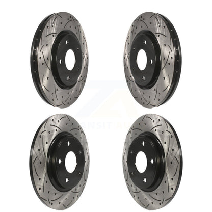 [Avant + Arrière] Kit de disque (percé rainuré revêtu) de frein pour Dodge Grand Caravan Journey Chrysler Town & Country Ram C/V Volkswagen Routan KD-100257