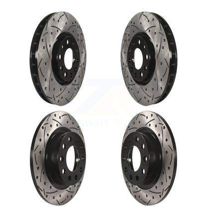 [Avant + Arrière] Kit de disque (percé rainuré revêtu) de frein pour 2013-2016 Dodge Dart KD-100258
