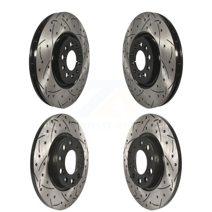 [Avant + Arrière] Kit de disque (percé rainuré revêtu) de frein pour Jeep Cherokee Chrysler 200 KD-100261