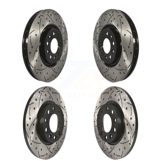 [Avant + Arrière] Kit de disque (percé rainuré revêtu) de frein pour Jeep Cherokee Chrysler 200 KD-100261