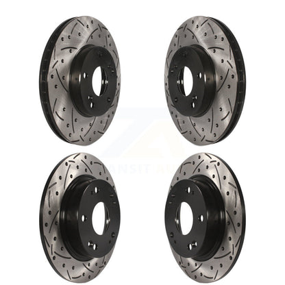 [Avant + Arrière] Kit de disque (percé rainuré revêtu) de frein pour Honda Civic Acura ILX CSX KD-100265
