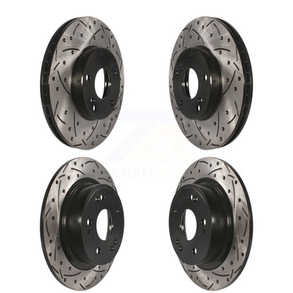 [Avant + Arrière] Kit de disque (percé rainuré revêtu) de frein pour Honda Accord KD-100266