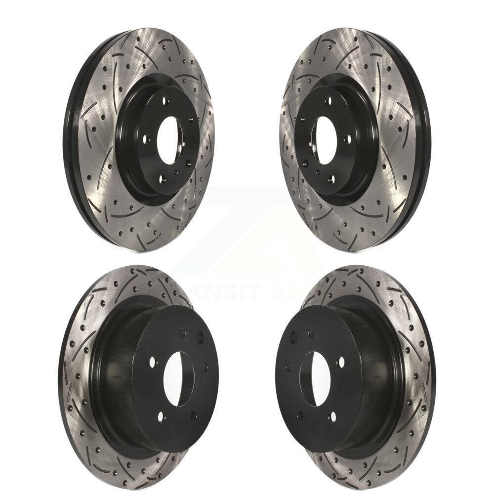 [Avant + Arrière] Kit de disque (percé rainuré revêtu) de frein pour Nissan Altima Maxima KD-100267