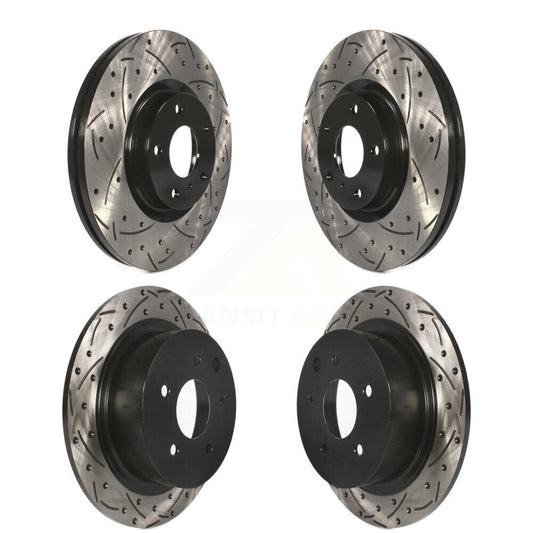 [Avant + Arrière] Kit de disque (percé rainuré revêtu) de frein pour Nissan Altima Maxima KD-100267