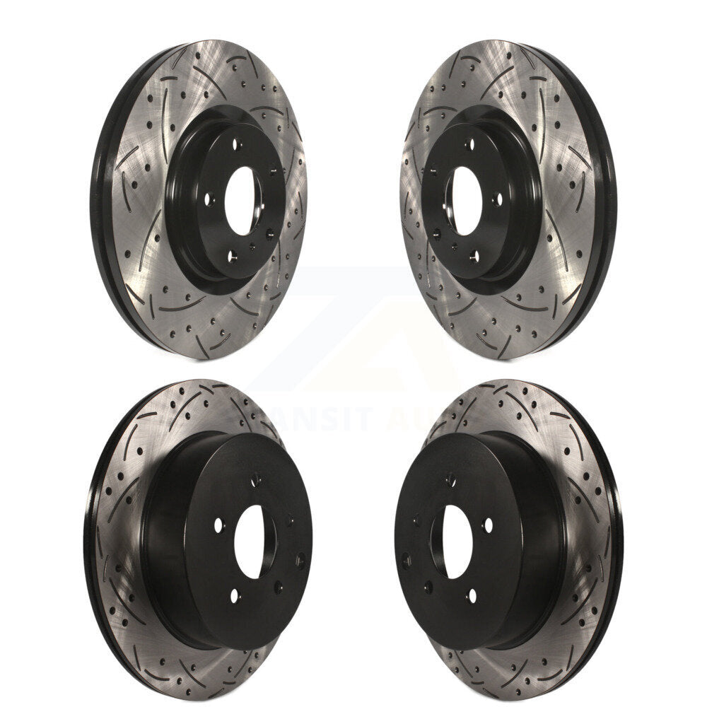 [Avant + Arrière] Kit de disque (percé rainuré revêtu) de frein pour Nissan Murano INFINITI M37 QX70 Q70 Q70L M56 M35h KD-100268