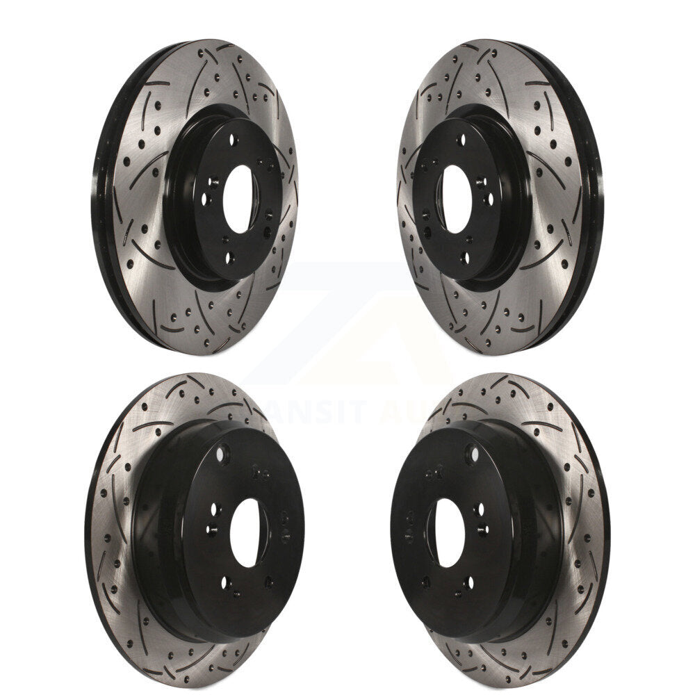 [Avant + Arrière] Kit de disque (percé rainuré revêtu) de frein pour 2005-2006 Honda CR-V KD-100271