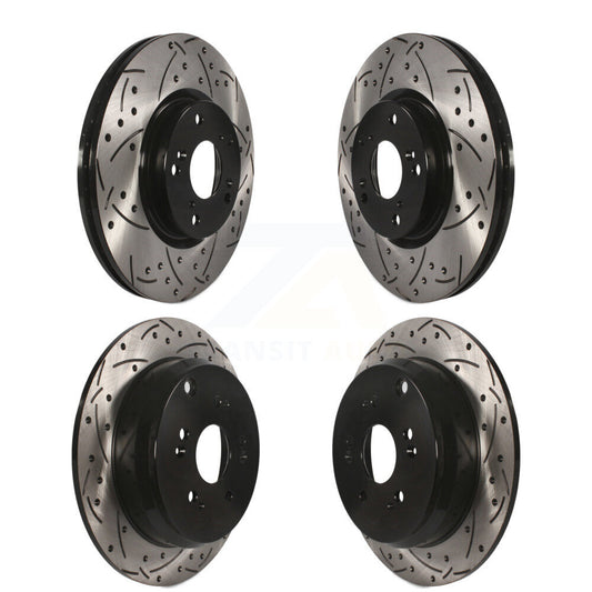 [Avant + Arrière] Kit de disque (percé rainuré revêtu) de frein pour 2005-2006 Honda CR-V KD-100271
