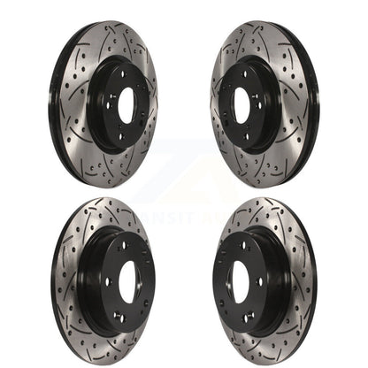 [Avant + Arrière] Kit de disque (percé rainuré revêtu) de frein pour Honda Civic Acura ILX CSX KD-100272