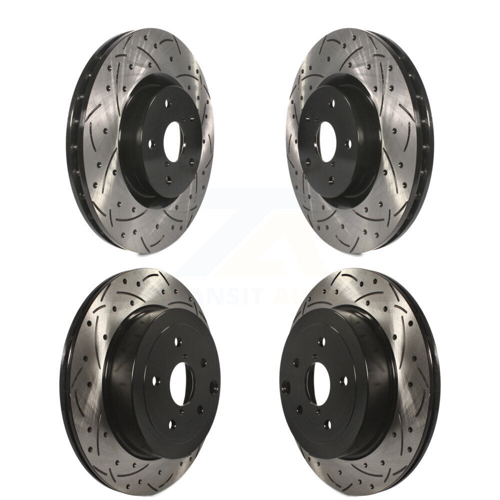 [Avant + Arrière] Kit de disque (percé rainuré revêtu) de frein pour Subaru Impreza WRX STI KD-100273