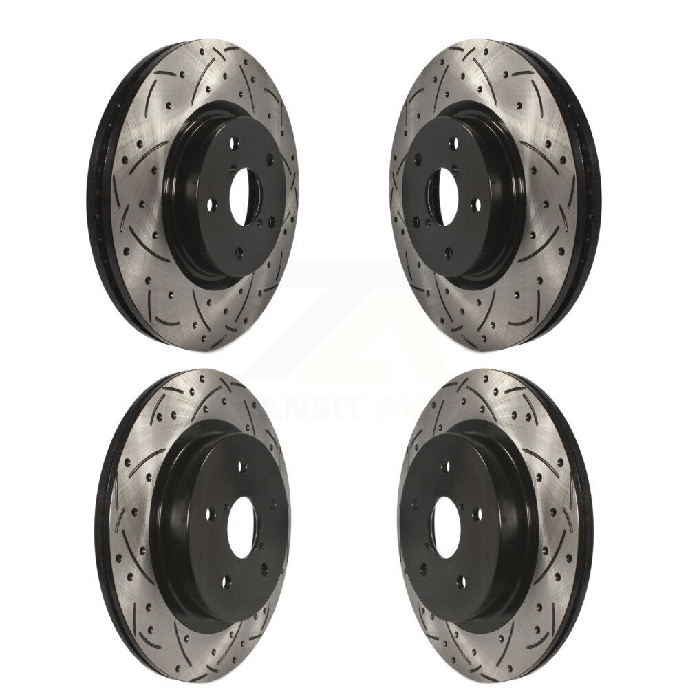 [Avant + Arrière] Kit de disque (percé rainuré revêtu) de frein pour Subaru Outback Legacy WRX KD-100276
