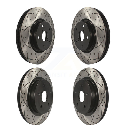 [Avant + Arrière] Kit de disque (percé rainuré revêtu) de frein pour Subaru Outback Legacy WRX KD-100276