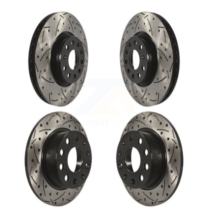 [Avant + Arrière] Kit de disque (percé rainuré revêtu) de frein pour Volkswagen Jetta Beetle KD-100281