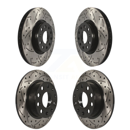 [Avant + Arrière] Kit de disque (percé rainuré revêtu) de frein pour Volkswagen Jetta Beetle KD-100281