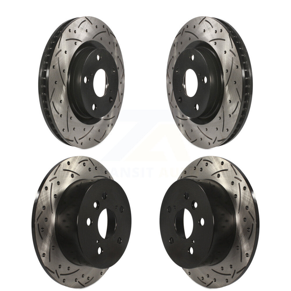 [Avant + Arrière] Kit de disque (percé rainuré revêtu) de frein pour Toyota Camry Lexus ES350 Avalon KD-100287