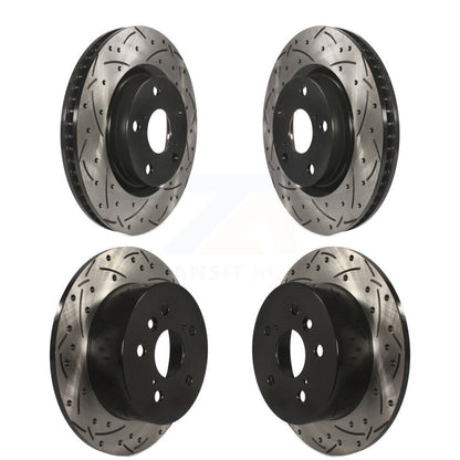[Avant + Arrière] Kit de disque (percé rainuré revêtu) de frein pour Toyota Camry Lexus ES350 Avalon KD-100287
