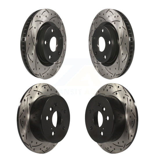 [Avant + Arrière] Kit de disque (percé rainuré revêtu) de frein pour Toyota Camry Lexus ES350 Avalon KD-100287