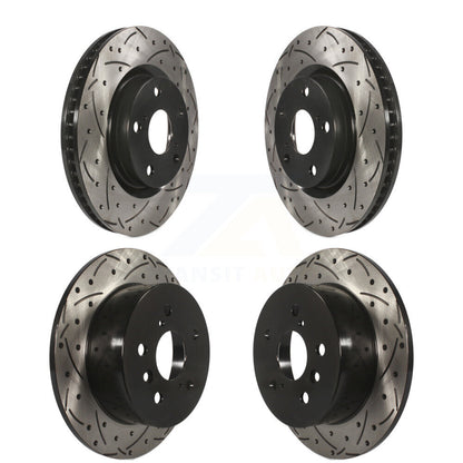 [Avant + Arrière] Kit de disque (percé rainuré revêtu) de frein pour Toyota Camry Lexus ES350 Avalon ES300h KD-100289