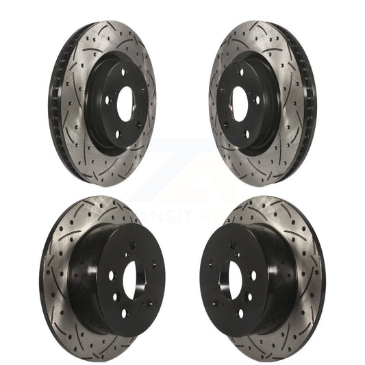 [Avant + Arrière] Kit de disque (percé rainuré revêtu) de frein pour Toyota Camry Lexus ES350 Avalon ES300h KD-100289