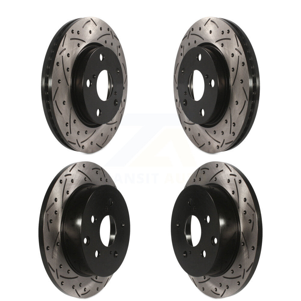 [Avant + Arrière] Kit de disque (percé rainuré revêtu) de frein pour Toyota RAV4 Lexus HS250h KD-100290