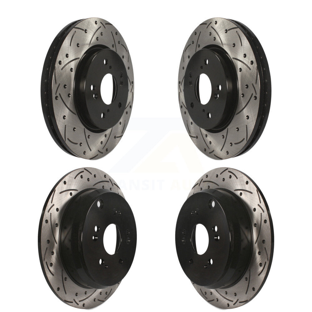 [Avant + Arrière] Kit de disque (percé rainuré revêtu) de frein pour Honda CR-V Acura RDX KD-100292