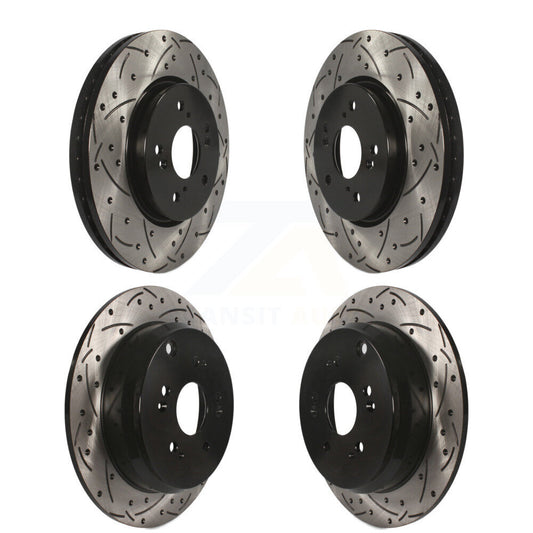 [Avant + Arrière] Kit de disque (percé rainuré revêtu) de frein pour Honda CR-V Acura RDX KD-100292