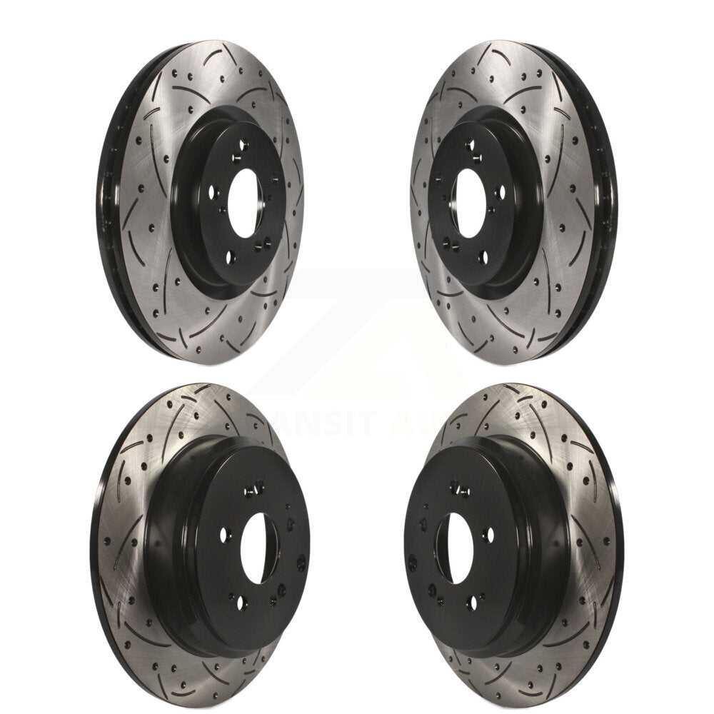 [Avant + Arrière] Kit de disque (percé rainuré revêtu) de frein pour Honda Pilot Acura MDX ZDX KD-100297