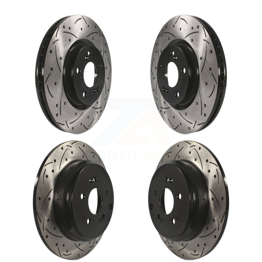 [Avant + Arrière] Kit de disque (percé rainuré revêtu) de frein pour Honda Pilot Acura MDX ZDX KD-100297