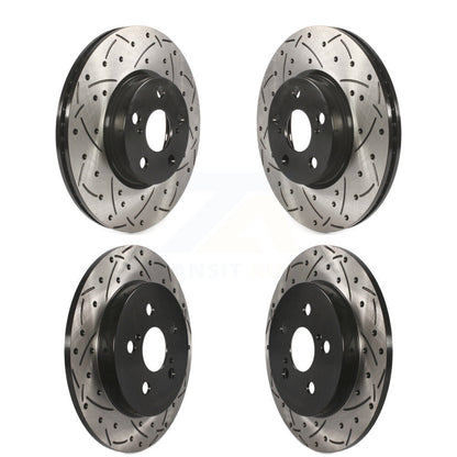 [Avant + Arrière] Kit de disque (percé rainuré revêtu) de frein pour Toyota Corolla Matrix Pontiac Vibe KD-100306