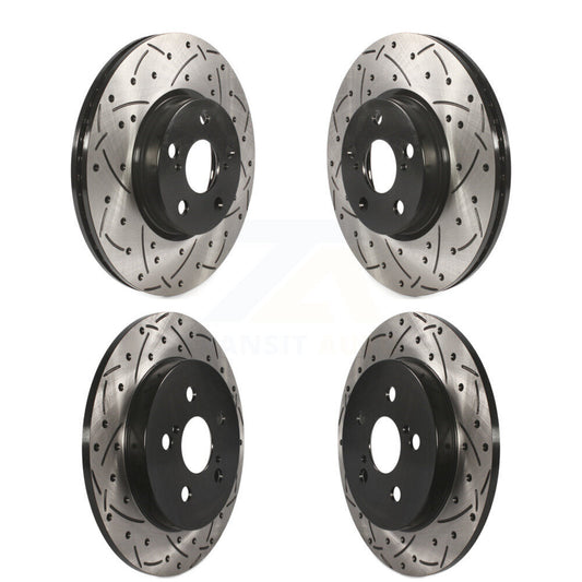 [Avant + Arrière] Kit de disque (percé rainuré revêtu) de frein pour Toyota Corolla Matrix Pontiac Vibe KD-100306