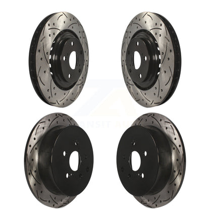 [Avant + Arrière] Kit de disque (percé rainuré revêtu) de frein pour Toyota Highlander Sienna Lexus RX350 RX450h KD-100307