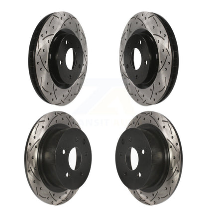 [Avant + Arrière] Kit de disque (percé rainuré revêtu) de frein pour 2007-2012 Nissan Sentra SE-R KD-100308