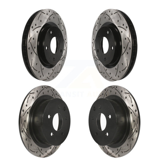 [Avant + Arrière] Kit de disque (percé rainuré revêtu) de frein pour 2007-2012 Nissan Sentra SE-R KD-100308