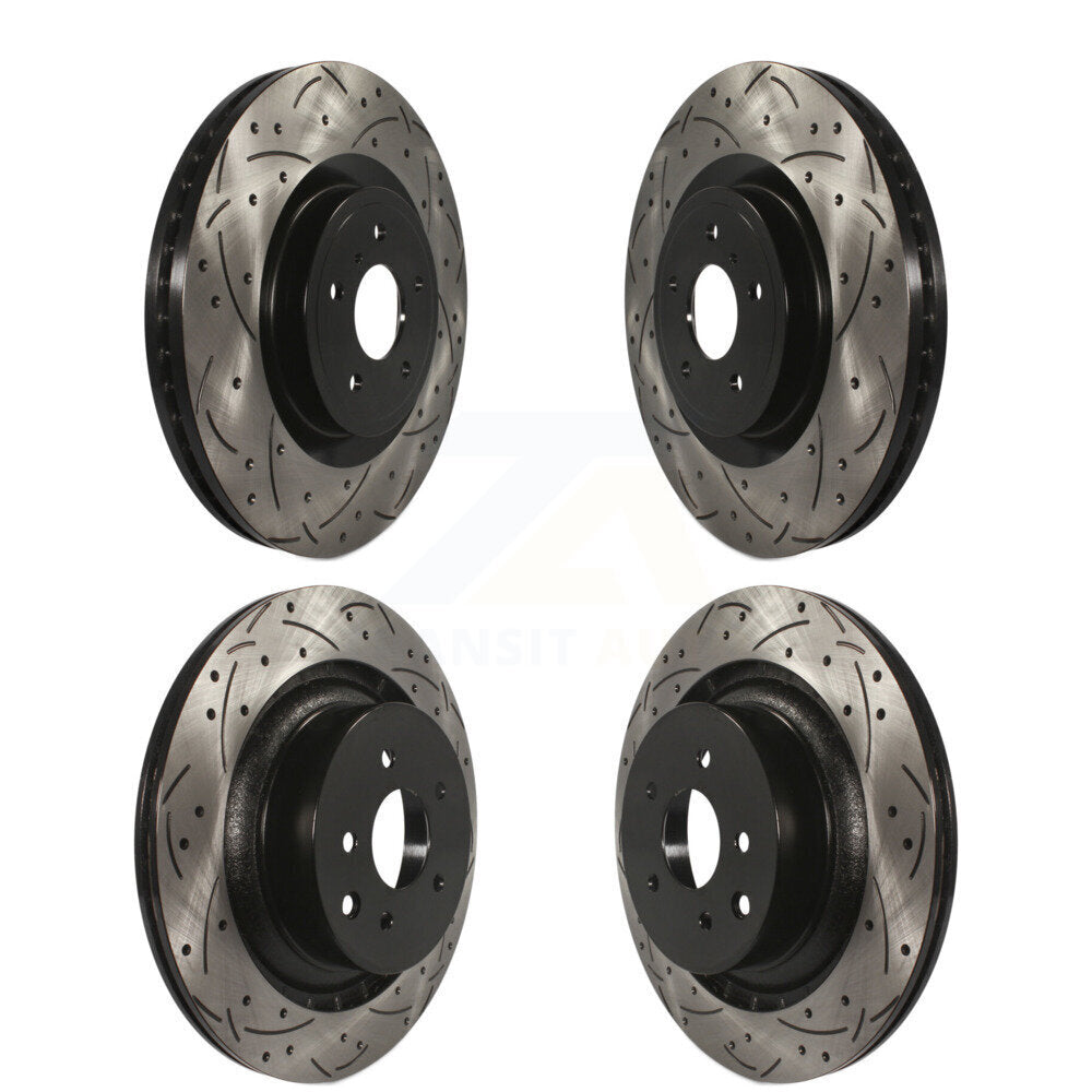 [Avant + Arrière] Kit de disque (percé rainuré revêtu) de frein pour INFINITI G37 Nissan 370Z Q60 Z KD-100315