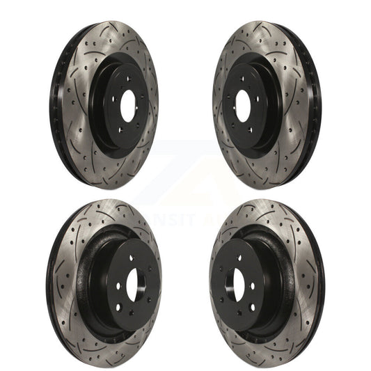 [Avant + Arrière] Kit de disque (percé rainuré revêtu) de frein pour INFINITI G37 Nissan 370Z Q60 Z KD-100315
