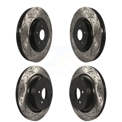 [Avant + Arrière] Kit de disque (percé rainuré revêtu) de frein pour INFINITI Q50 M37 Q60 Q70 Q70L QX70 M56 FX50 KD-100316
