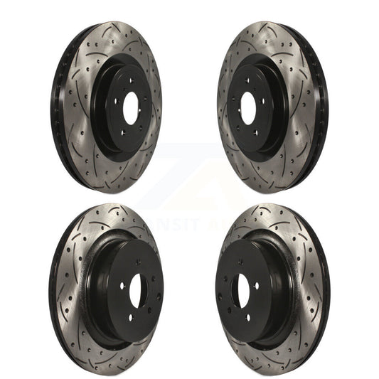 [Avant + Arrière] Kit de disque (percé rainuré revêtu) de frein pour INFINITI Q50 M37 Q60 Q70 Q70L QX70 M56 FX50 KD-100316