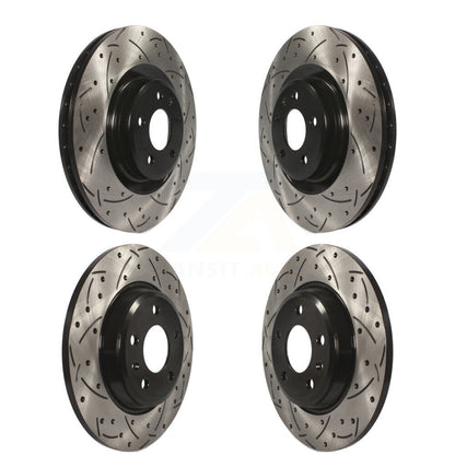 [Avant + Arrière] Kit de disque (percé rainuré revêtu) de frein pour Audi Q5 A6 avec 345mm Diameter Rotor KD-100318