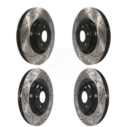 [Avant + Arrière] Kit de disque (percé rainuré revêtu) de frein pour Audi Q5 Porsche Macan A6 Quattro S4 S5 A7 KD-100319